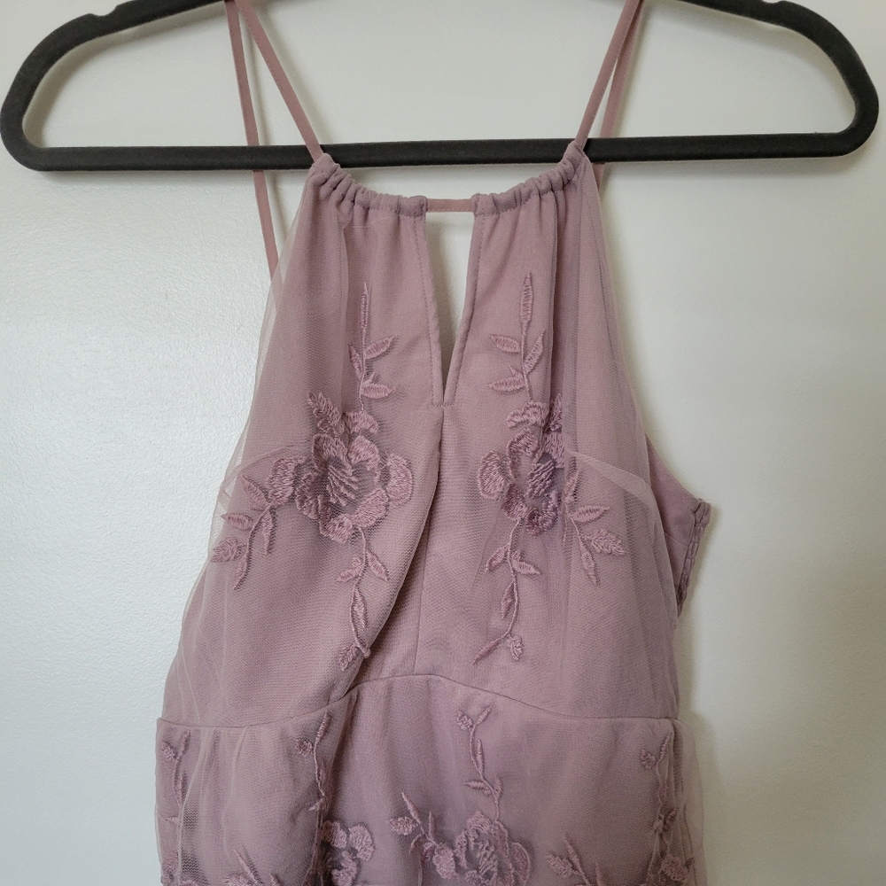 Lavender embroidered top